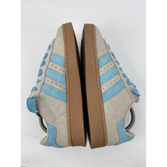 Adidas Campus Shoes Womens 9.5 Blue Gray Suede Gum Sneaker Casual Retro - Picture 8 of 10